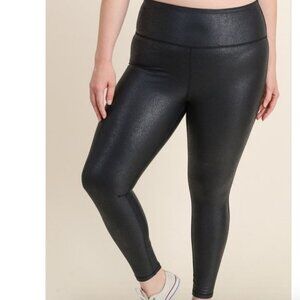 Mono B Shiny Black Retile Texture Legging 3XL